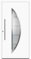 Außensicht Aluminium Haustür mit Glas Weiß