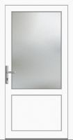 Außenansicht Nebeneingangstür innen öffnend DIN links Weiß