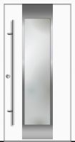 Außenansicht Aluminium Haustür mit Glas Weiß