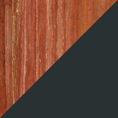 Travertino Rosso (Stein außen) / Anthrazitgrau (RAL 7016 innen)