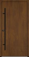Außenansicht Aluminium Haustür ohne Glas Blackline Golden Oak