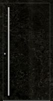 Außenansicht Aluminium-Stein-Tür Elegant Black (geblümt) innen öffnend DIN links