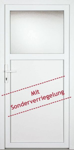 Nebeneingangstür Weiß Kunststoff - 88 oder 98cm (B) x 198cm (H) - links und rechts innen