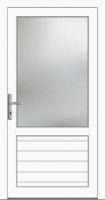 Außenansicht Nebeneingangstür innen öffnend DIN rechts Weiß
