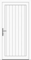 Außenansicht Nebeneingangstür innen öffnend DIN links Weiß
