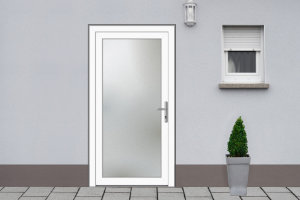 Kunststoff Kellertür mit Glas