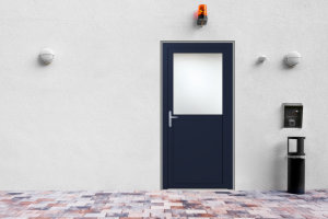 Aluminium Kellertür Anthrazit