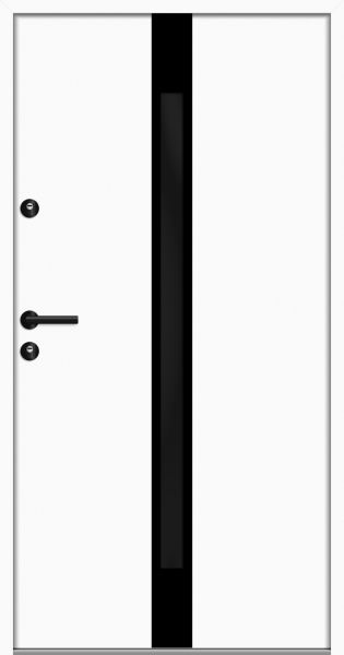 Aluminium-Stahl Nebeneingangstür &quot;PALITA&quot; 68 mm BLACKLINE