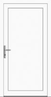 Außenansicht Nebeneingangstür innen öffnend DIN links Weiß