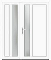 Kunststoff Nebeneingangstür "OCTAVIA-J" 60 mm 2-flügelig asymm