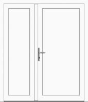 Kunststoff Nebeneingangstür "DIANA-Q" 71 mm 2-flügelig asymm