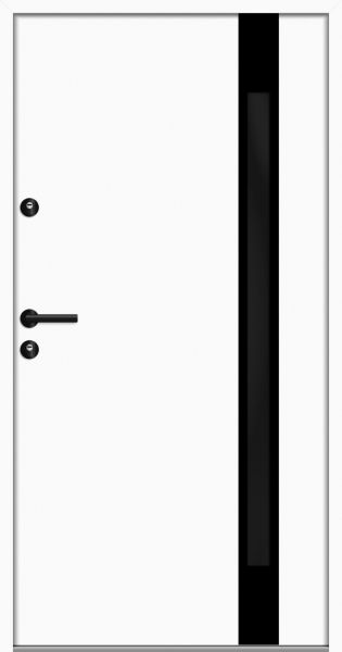 Aluminium-Stahl Nebeneingangstür "LIDEJA" 68 mm BLACKLINE